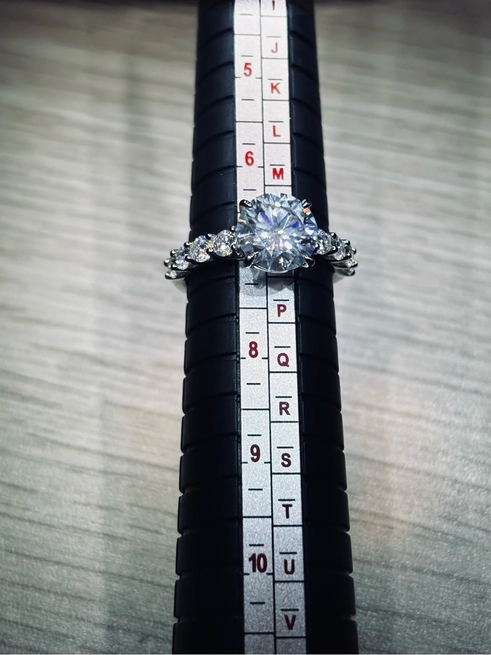 Solid 925 Sterling Silver VVS Moissanite Classic Solitaire Ring - Picture 5 of 9
